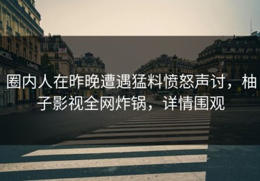 圈内人在昨晚遭遇猛料愤怒声讨，柚子影视全网炸锅，详情围观
