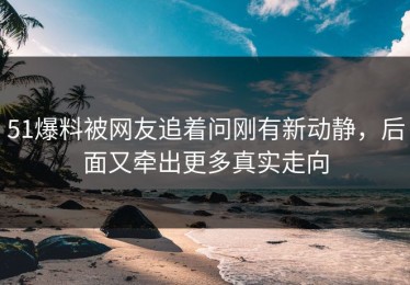 51爆料被网友追着问刚有新动静，后面又牵出更多真实走向